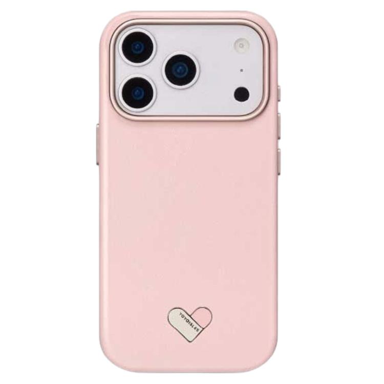 For iPhone 18 Pro / 17 Pro YOYOISLES Heart Island Series Electroplated PC Hybrid PU Phone Case(Pink)