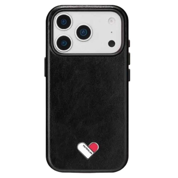 For iPhone 18 Pro / 17 Pro YOYOISLES Heart Island Series Electroplated PC Hybrid PU Phone Case(Black)