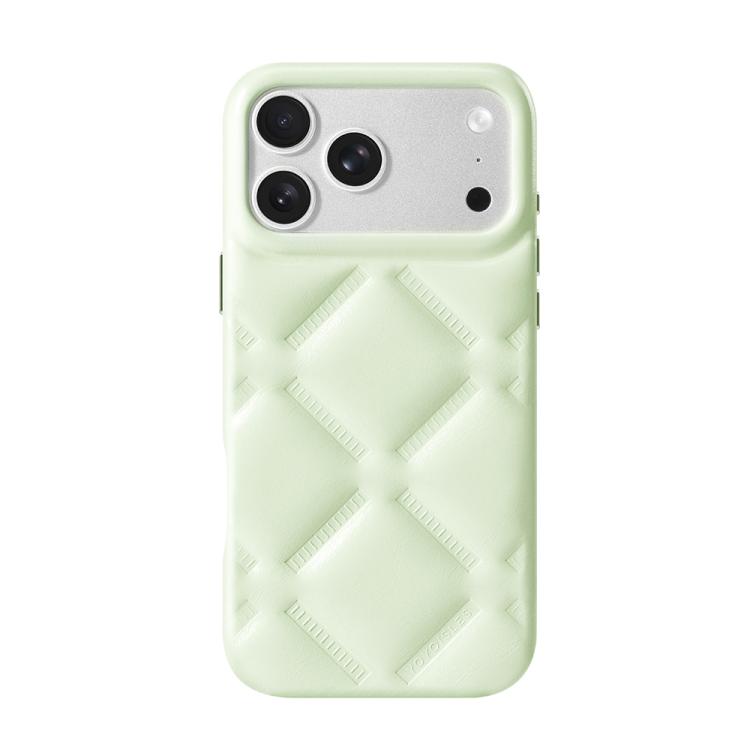 For iPhone 18 Pro / 17 Pro YOYOISLES Cloud Series Vegan Leather Phone Case(Green)