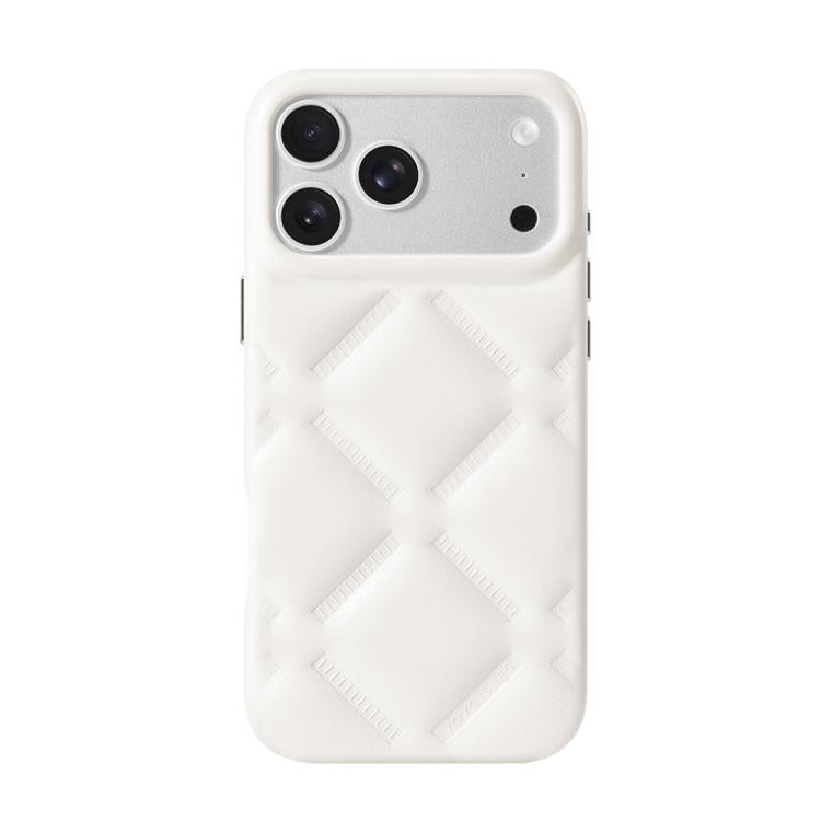 For iPhone 18 Pro / 17 Pro YOYOISLES Cloud Series Vegan Leather Phone Case(White)