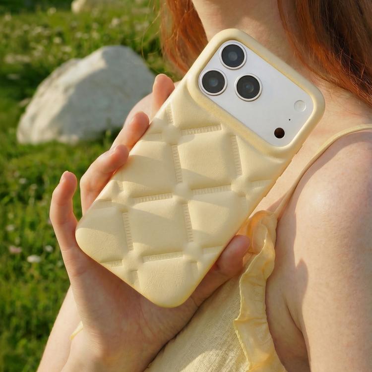 For iPhone 18 Pro / 17 Pro YOYOISLES Cloud Series Vegan Leather Phone Case(Yellow)
