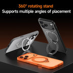 For iPhone 18 Pro / 17 Pro SULADA 360 Degree Rotation Holder Frosted Magnetic Phone Case(Black)