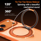 For iPhone 18 Pro / 17 Pro SULADA 360 Degree Rotation Holder Frosted Magnetic Phone Case(Gray)