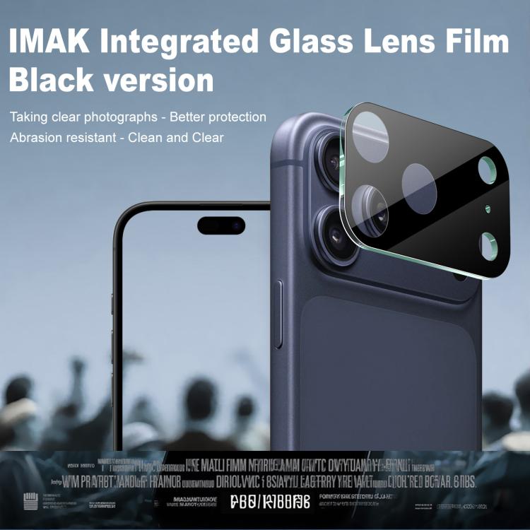 For iPhone 18 Pro IMAK High Definition Integrated Glass Lens Film Black Version