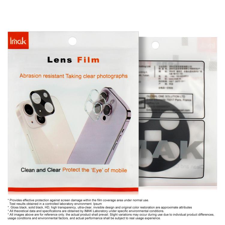 For iPhone 18 Pro IMAK High Definition Integrated Glass Lens Film Black Version