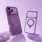For iPhone 18 Pro Mutural ArtShield Series Magnetic Holder Phone Case(White)