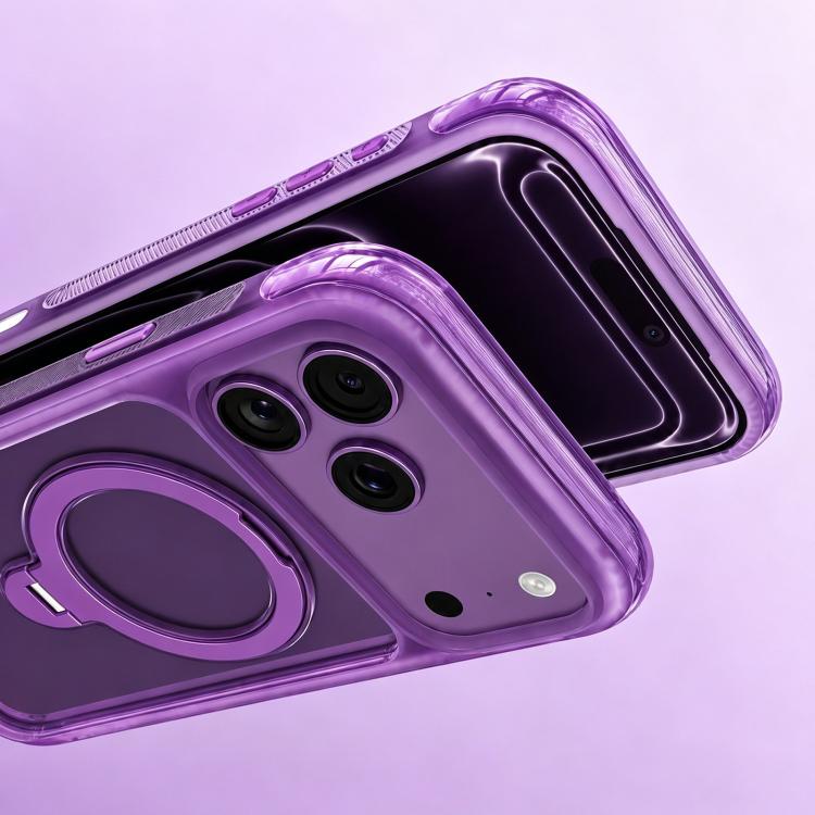 For iPhone 18 Pro Mutural ArtShield Series Magnetic Holder Phone Case(White)