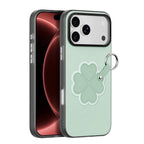 For iPhone 18 Pro / 17 Pro DUX DUCIS LUVY Series Ring Phone Case with Lanyard(Grass Green Clover)
