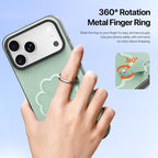 For iPhone 18 Pro / 17 Pro DUX DUCIS LUVY Series Ring Phone Case with Lanyard(Grass Green Clover)