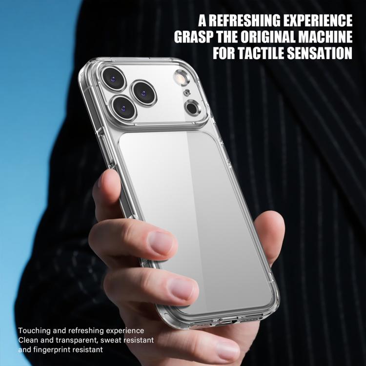 For iPhone 18 Pro iPAKY Aurora Series Precision-Cut Shockproof PC Hybrid TPU Phone Case(Transparent)