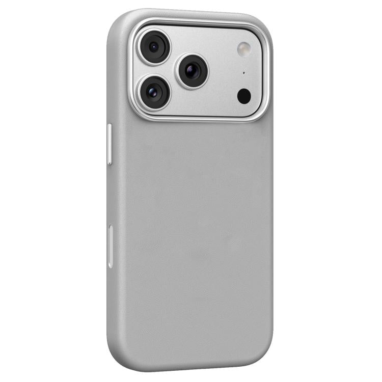 For iPhone 18 Pro Mutural Elegant Lychee Series Electroplated PU Phone Case(Grey)