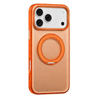 For iPhone 18 Pro Mutural Armor Series MagSafe Magnetic Holder Phone Case(Orange)