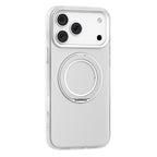 For iPhone 18 Pro Mutural Armor Series MagSafe Magnetic Holder Phone Case(Frosted White)