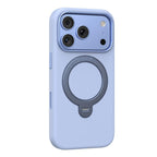 For iPhone 18 Pro / 17 Pro Mutural Cloud Matte Series Holder PU Phone Case(Light Blue)
