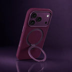 For iPhone 18 Pro / 17 Pro Mutural Cloud Matte Series Holder PU Phone Case(Light Blue)