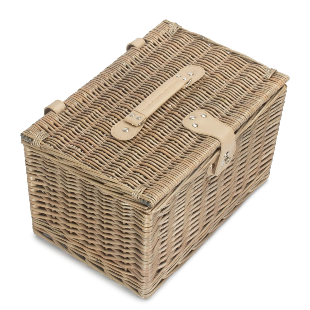 Medium Antique Wash Finish Chest Picnic Basket Secondary image