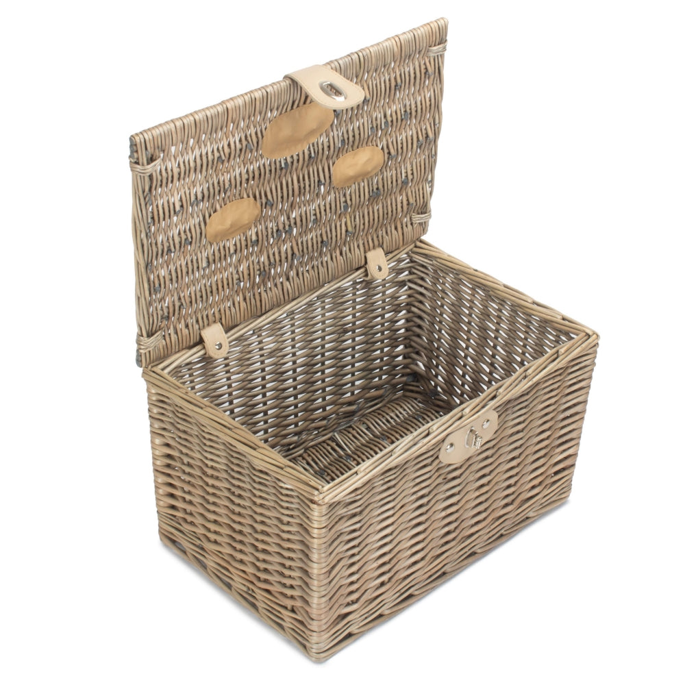 Red Hamper Medium Antique Wash Finish Chest Picnic Basket Main image