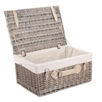 Red Hamper 51cm Antique Wash Wicker Picnic Basket with Cotton Lining