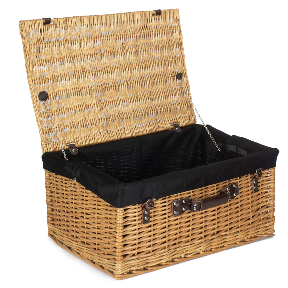 Red Hamper Buff 62cm Picnic Basket