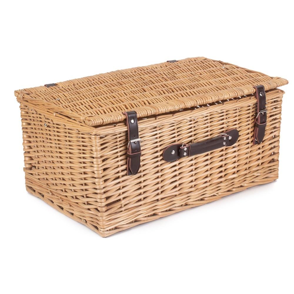 Red Hamper 55cm Buff Empty Picnic Basket