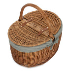 Red Hamper Large Light Steamed Oval Butterfly Lidded Picnic Basket