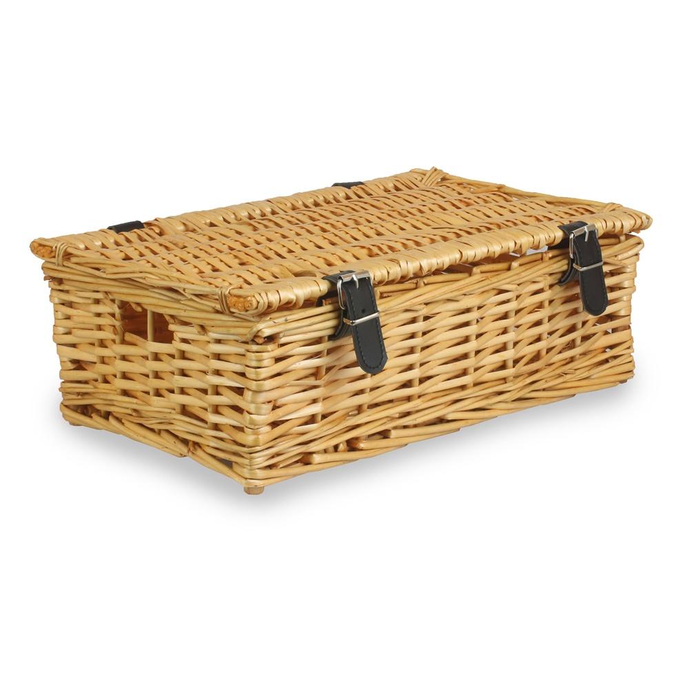 40cm Empty Wicker Rectangular Gift Basket Secondary image