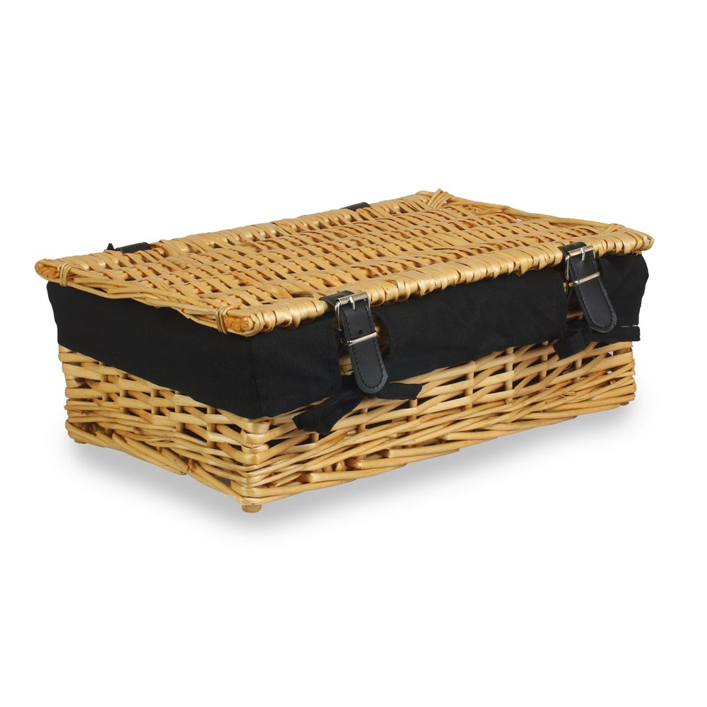 Red Hamper 40cm Empty Wicker Rectangular Gift Basket