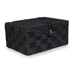 Red Hamper Twisted Black Paper Storage Basket