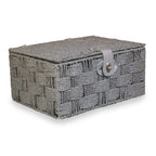 Red Hamper Twisted Grey Paper Rope Picnic Basket
