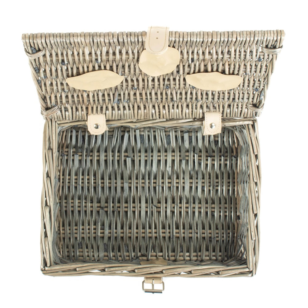 Red Hamper 30cm Antique Wash Split Willow Wicker Basket