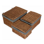Red Hamper Light Steamed Cotton Lined Storage Basket