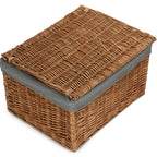Red Hamper Light Steamed Cotton Lined Storage Basket