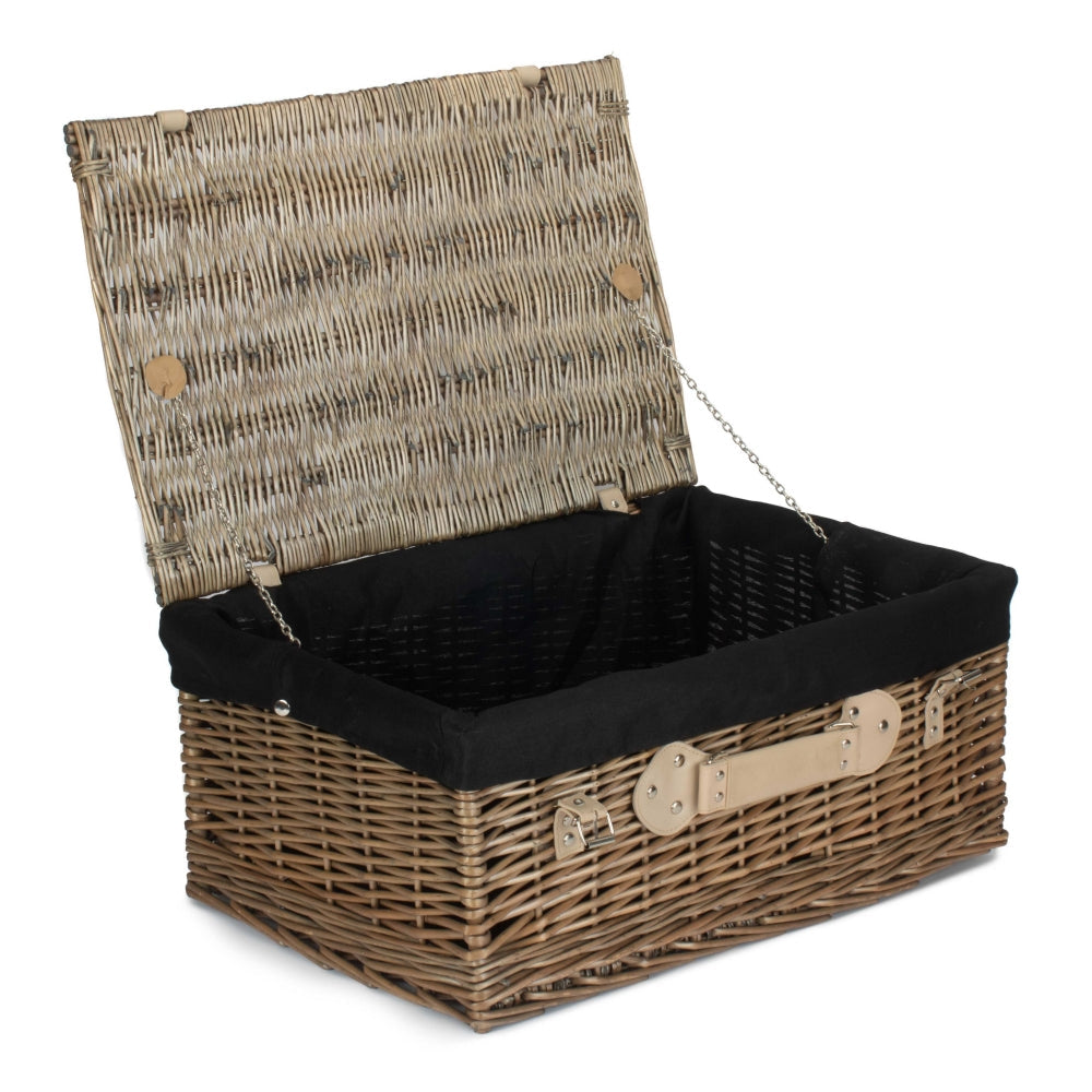 Red Hamper 56cm Antique Wash Picnic Wicker Basket Main image