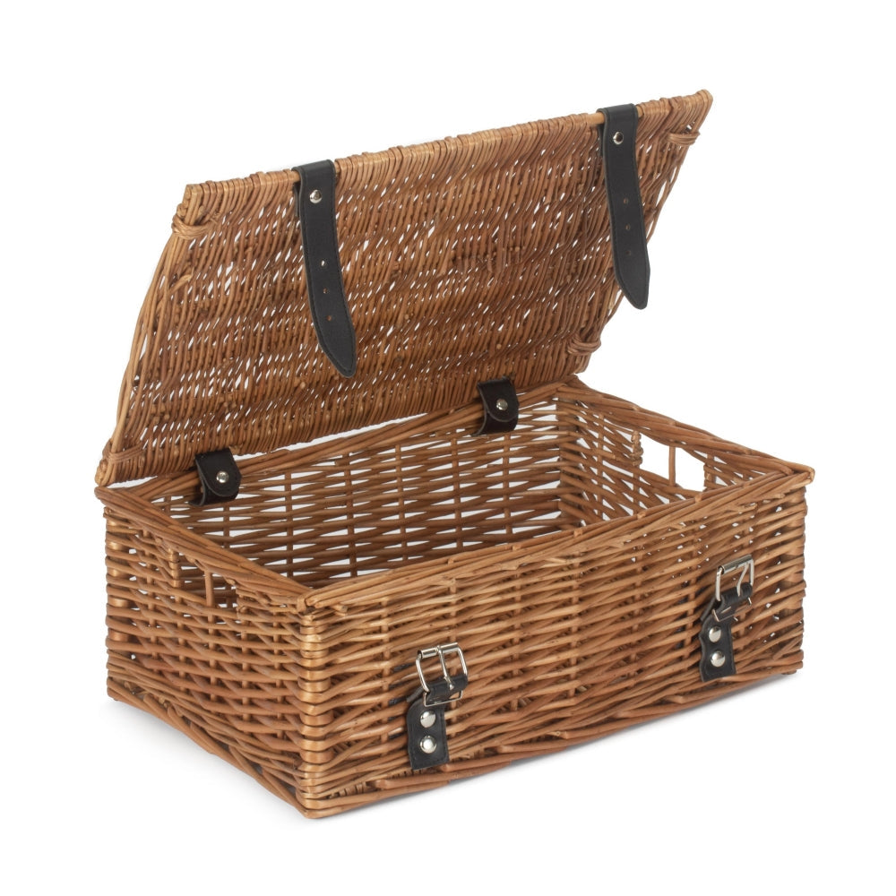 Double Steamed 35cm Empty Wicker Hamper Basket Secondary image