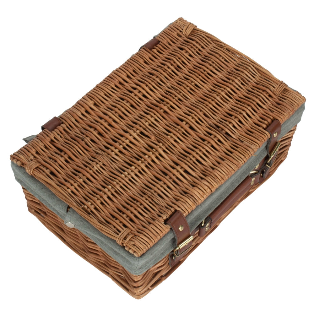 Red Hamper 35cm Light Steamed Wicker Picnic Basket