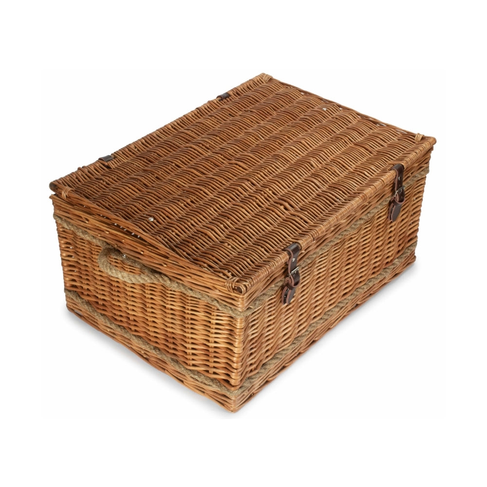72cm Double Steamed Rope Handled Wicker Trunk Secondary image