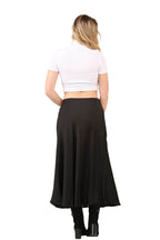 Sleek Black Satin Midi Skirt – Timeless Elegance for Every Occasion - Elaina Fashion