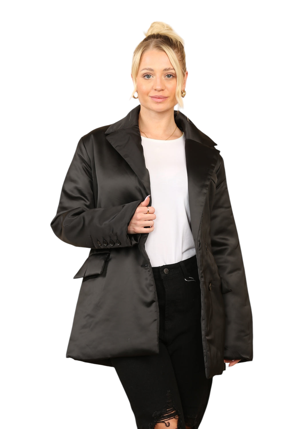 Luxury Black Puffer Jacket Secondary image