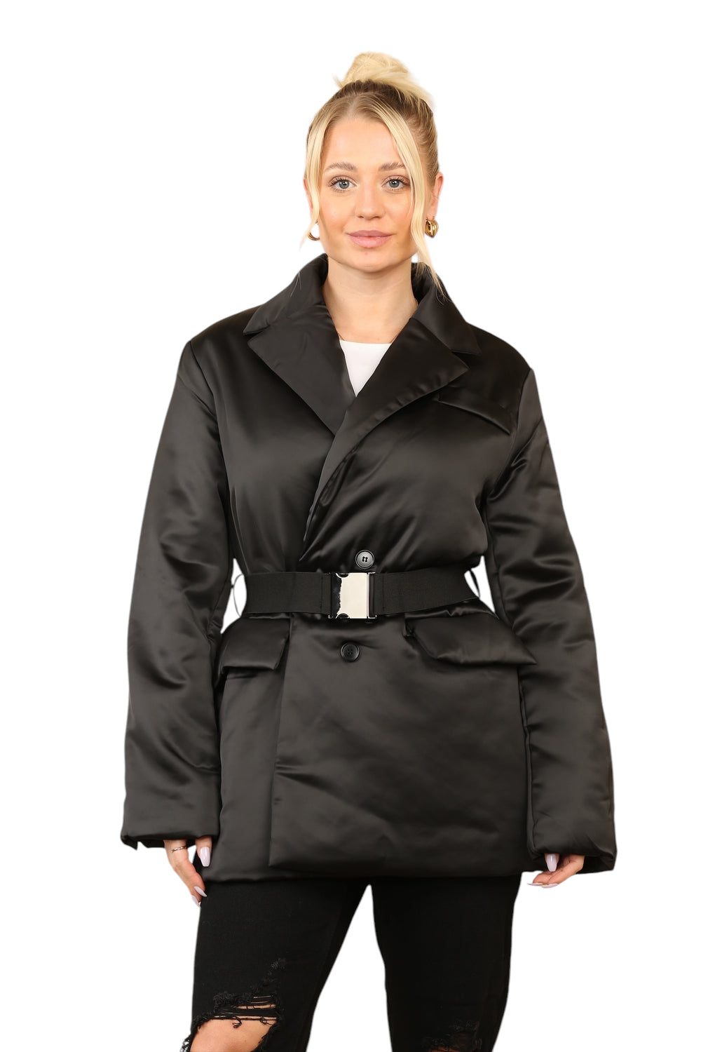 Luxury Black Puffer Jacket Main image