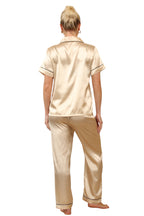 Champagne Satin Pajama Set – Elegant & Comfortable Sleepwear for Women