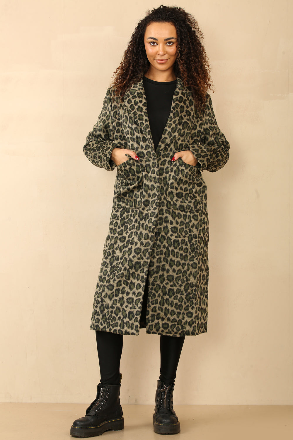 Chic Leopard Print Longline Coat Secondary image