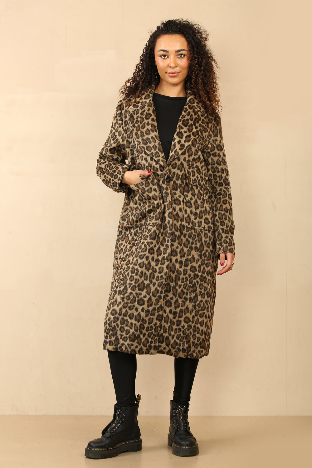 Leopard Print Longline Coat - Bold Streetwear Style Secondary image