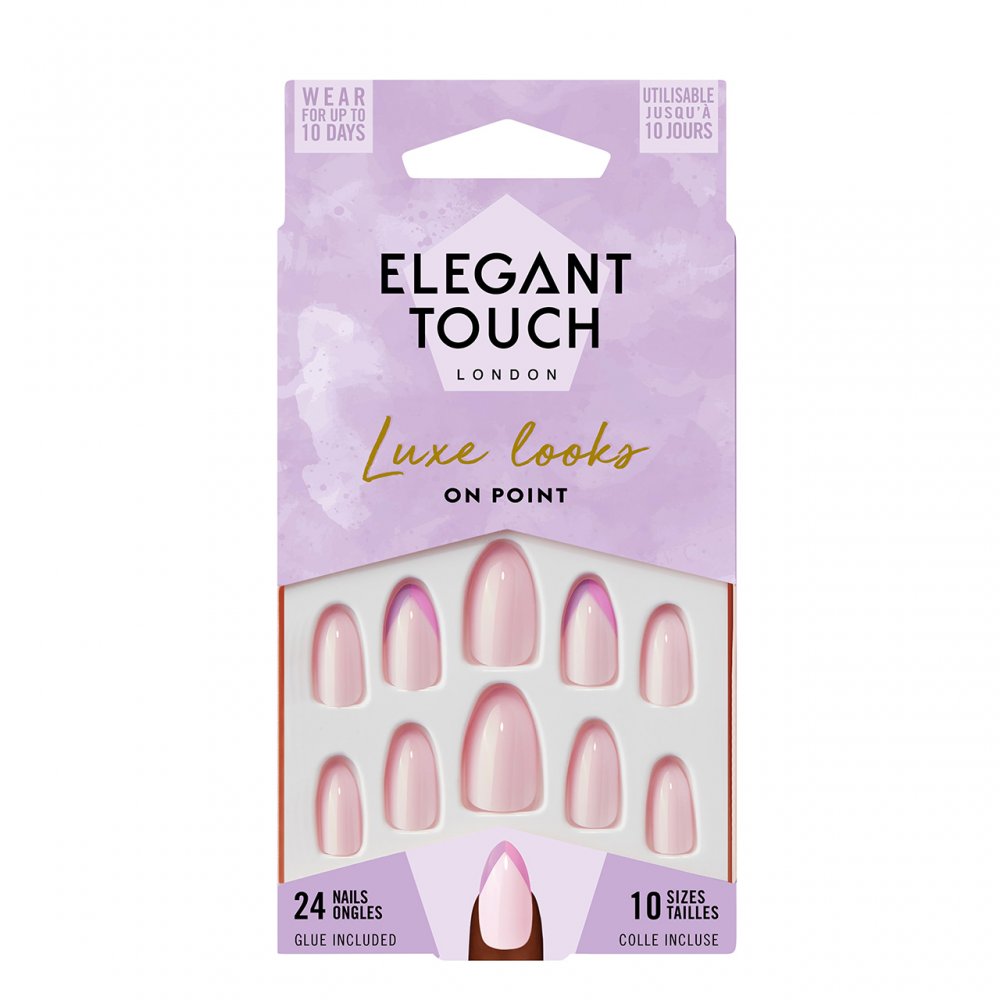 Elegant Touch Luxe Looks Nails On Point, including 24 nails and glue Main image