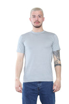 Elaina Fashion Grey Crew Neck T-Shirt – Minimalist Style for Everyday Wear