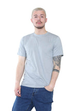 Elaina Fashion Grey Crew Neck T-Shirt – Minimalist Style for Everyday Wear