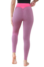 Elaina Fashion Women's Black & Pink High Elastic Waist 3D Bubble Print Ruched Scrunch Butt Lift Slim Fit Yoga Leggings Gym Yoga Tummy Control Workout Fitness Activewear - Elaina Fashion