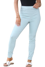 Women's Mocha, Pink, Light Mint, Navy High Waisted Skinny Fit Stretch Denim Jeggings with Elasticated Waist - Smart Casual Summer Fashion Trousers Leggings