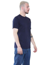Elaina Fashion Navy Crew Neck T-Shirt – Minimalist Style for Everyday Wear
