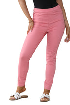 Women's Mocha, Pink, Light Mint, Navy High Waisted Skinny Fit Stretch Denim Jeggings with Elasticated Waist - Smart Casual Summer Fashion Trousers Leggings