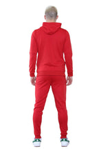 Men's Full-Zip Red Tracksuit Set - Athletic Style and All-Day Comfort